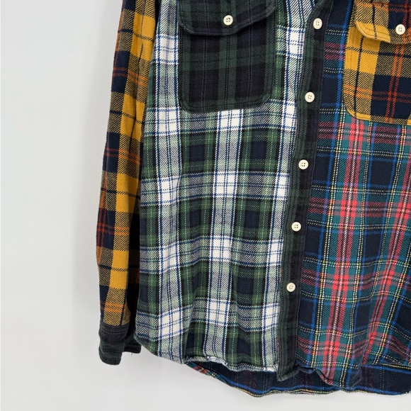 American Eagle Multi-Color Plaid Casual Shirt With Removable Hood Men's Size L - Picture 5 of 9